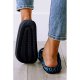 Blue Leopard Print Thick Sole Slip On Slippers