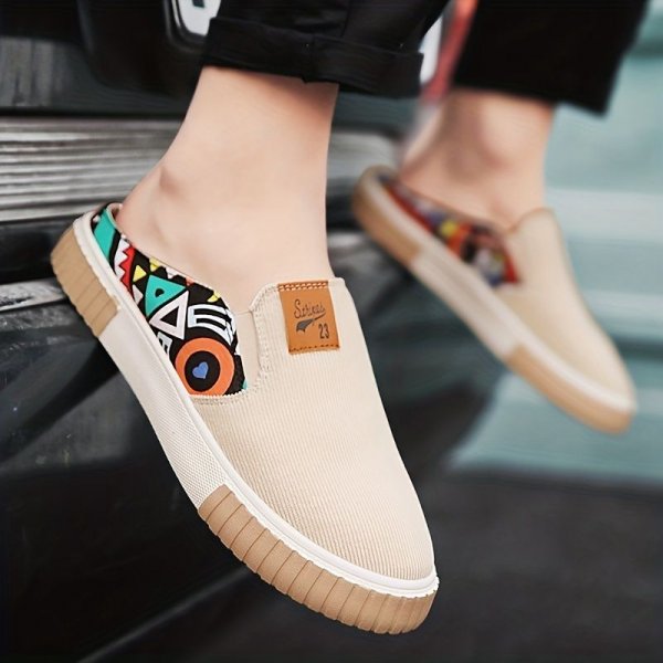 Men's Lightweight Comfy Slip-On Casual Shoes, Breathable Non-Slip Mule Shoes, Spring And Summer