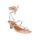 Paris Texas Ankle Wrap Python Embossed Leather Sandals