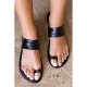 Black Ring Toe  Flat Slippers