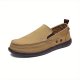 Men's Casual Square Toe Canvas Loafers, Lightweight Slip On Shoes