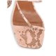 Paris Texas Ankle Wrap Python Embossed Leather Sandals