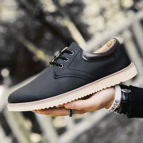 Men's Leather Casual Shoes, Wear-resistant Non-Slip Flats, Spring And Summer