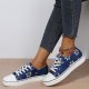 Women's Floral Print Lace-up Sneakers: Lightweight & Stylish Low Top Shoes for Women