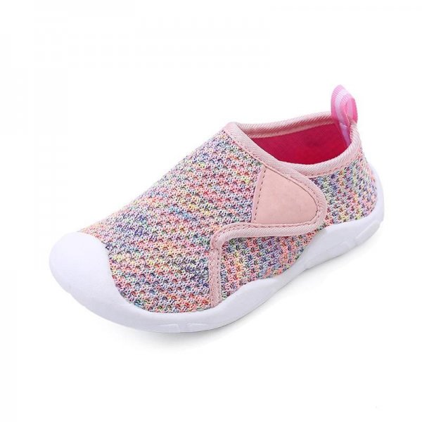 Girls Walking Shoes Lightweight Breathable Knit 2023 New Casual Sneakers For Toddlers Spring And Summer