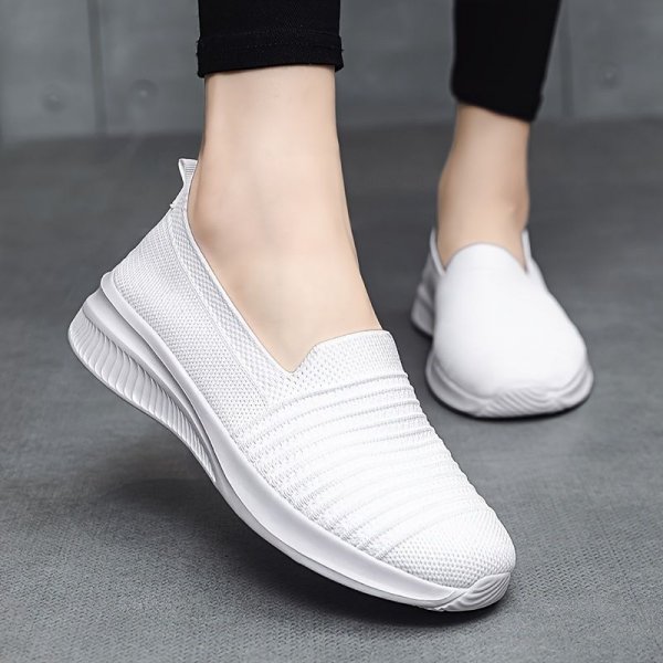 Women's Breathable Lightweight Slip-on Casual Shoes, Minimalist Walking Sneakers, Comfortable Sports Shoes For Women