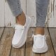 Women's Lightweight Canvas Loafers - Lace-up Low Top Sneakers for Comfort and Style